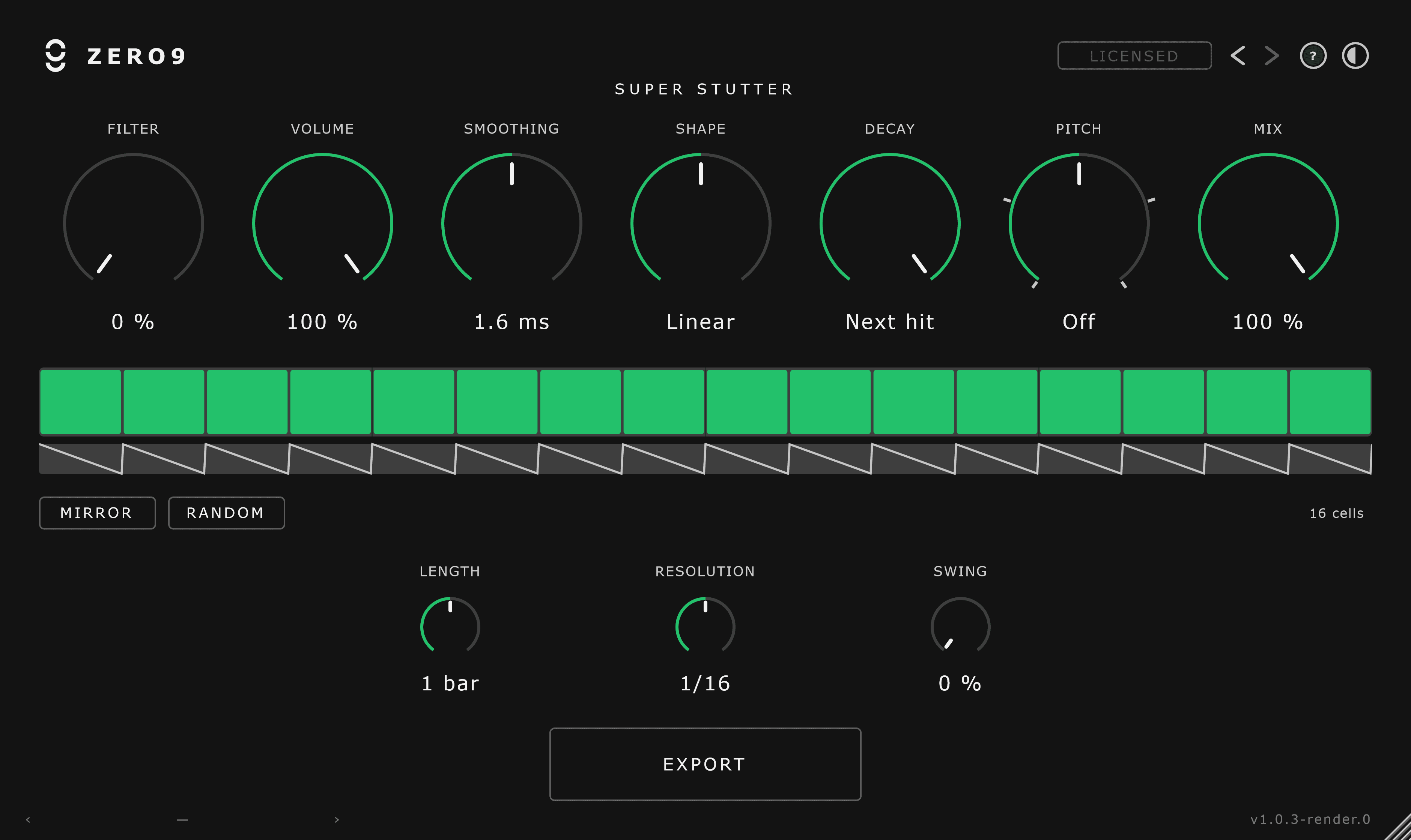 Super Stutter plugin interface